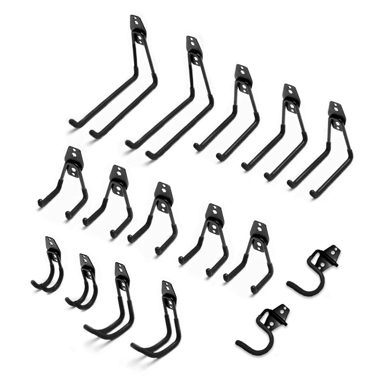 RYNOMATE 16 Packs Garage Hooks, Bike Hooks, Storage Hooks Heavy Duty Black