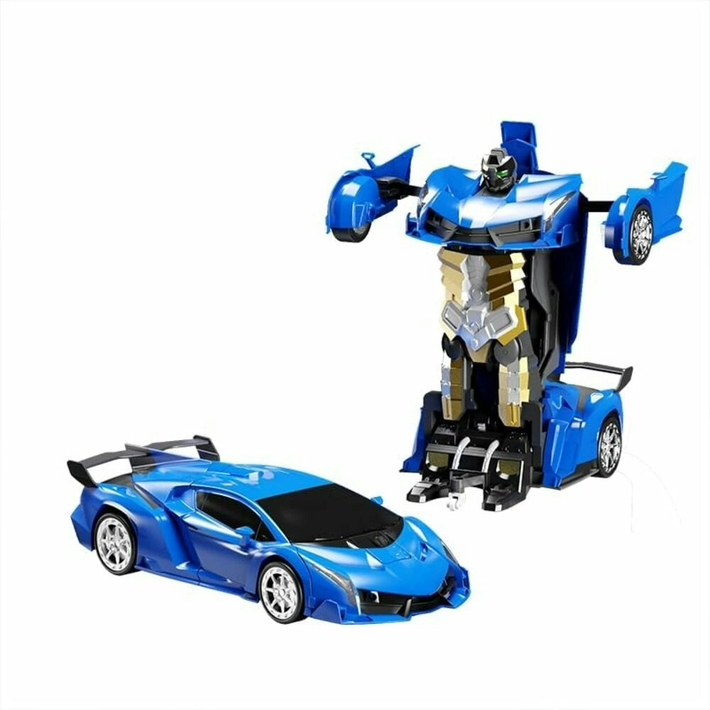 Gominimo Transform Car Robot Sports Car Toy Figure with Remote Control Blue