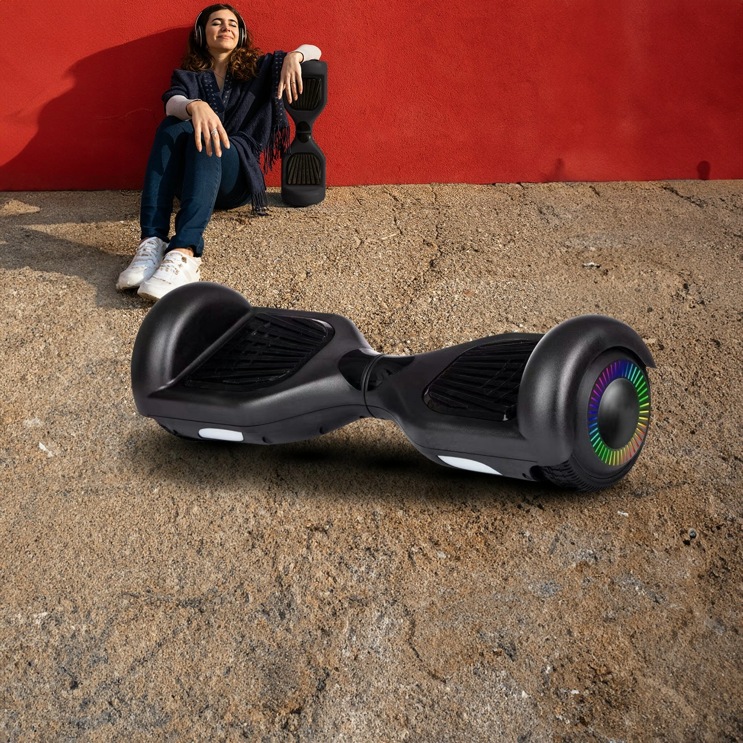 Funado Smart-S RG1 Self Balancing Electric Scooter Bluetooth Speaker Hoverboard - Black