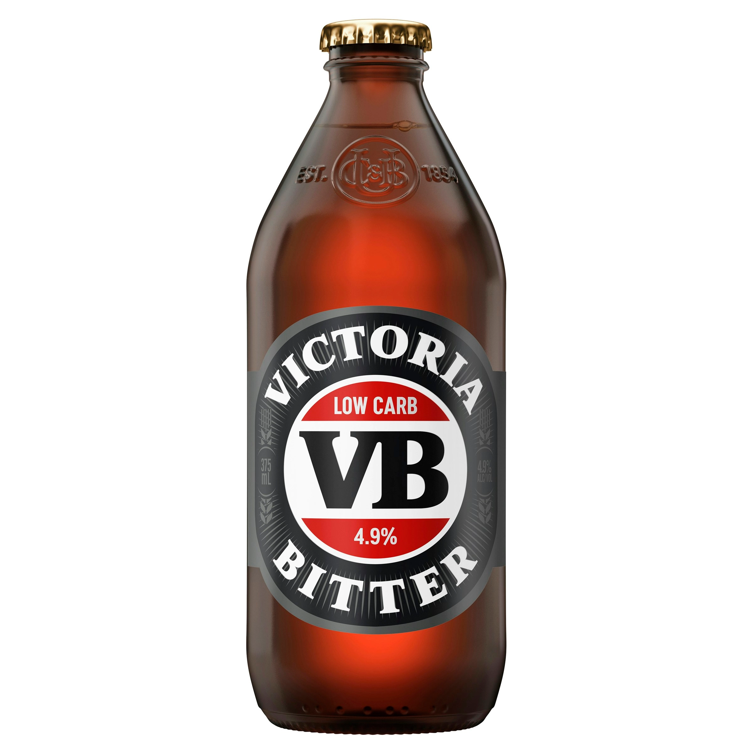 Victoria Bitter Low Carb 24 x 375mL Bottles