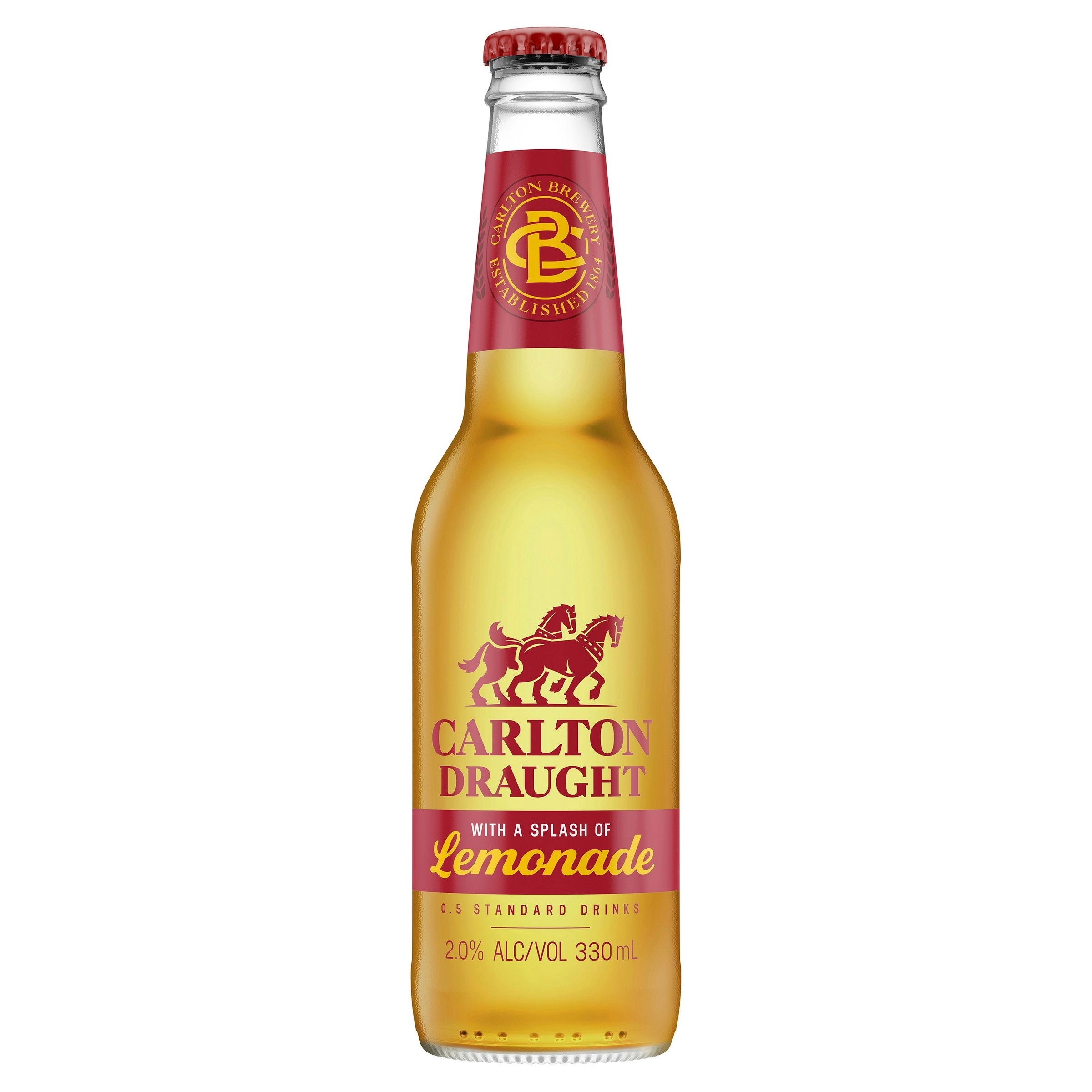 Carlton Draught with a Splash of Lemonade Carton 4x6x330ml