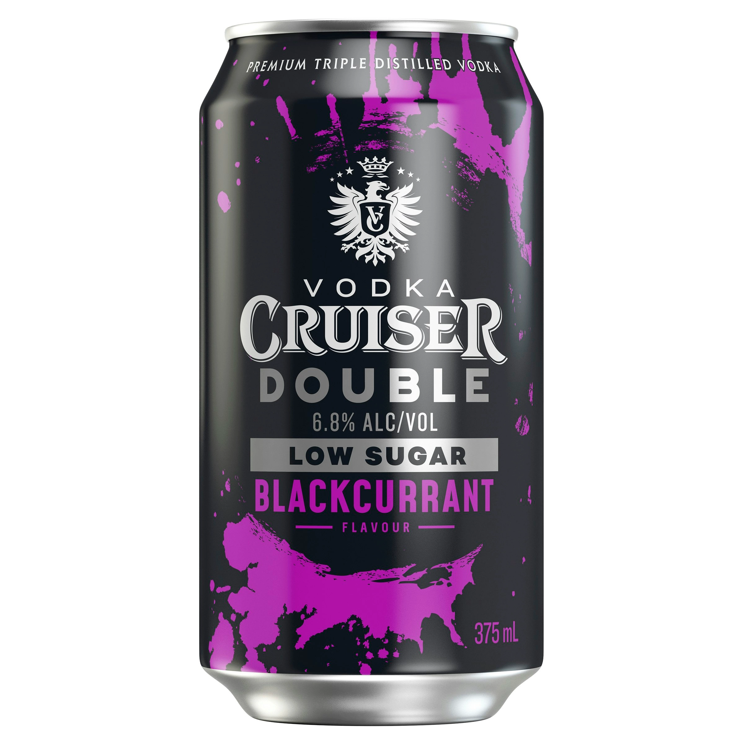 Vodka Cruiser Blackcurrant Double Low Sugar 6.8% 24 X 375mL Cans