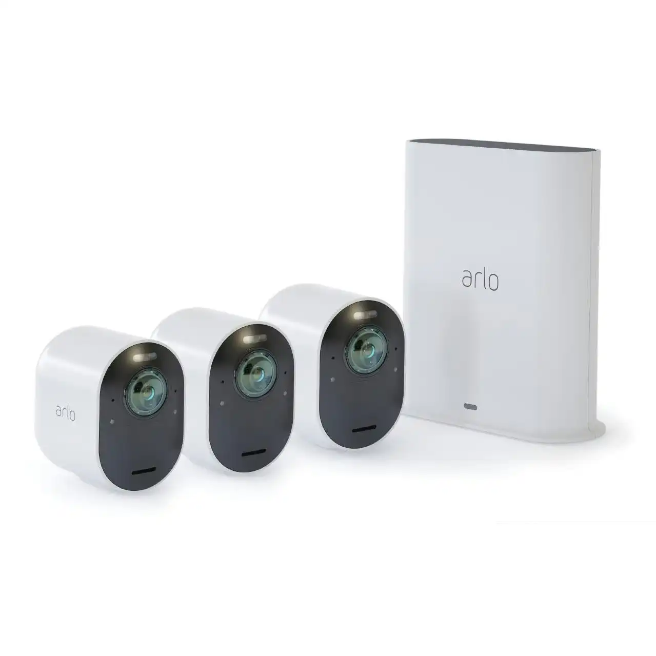 Arlo Ultra 2 4K UHD Wire-Free Security Spotlight Camera System – 3 Cameras & Smart Hub