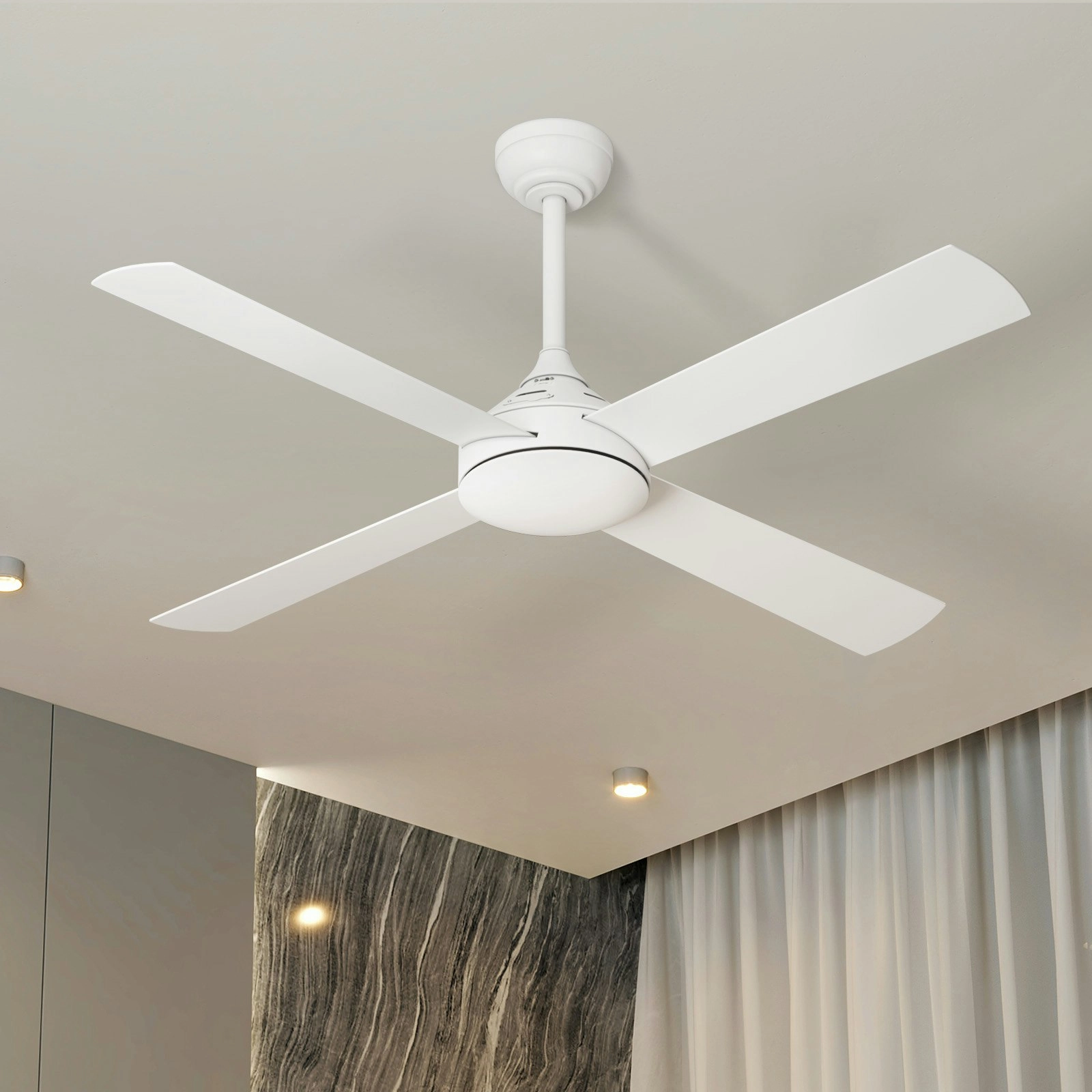 Vevare 52'' Ceiling Fan AC Motor with Remote Control Timer White