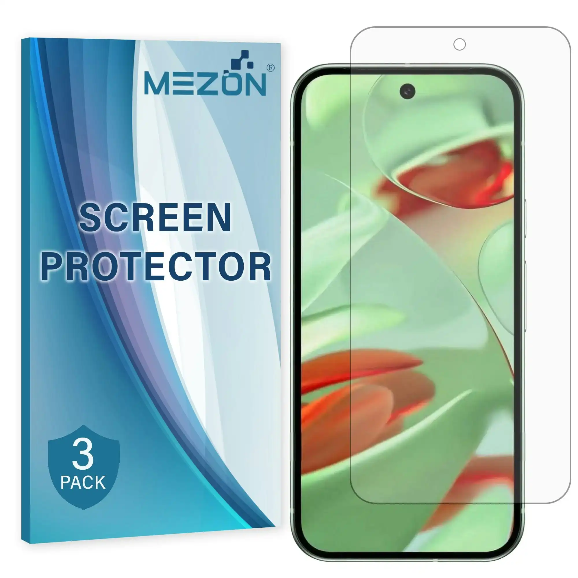 [3 Pack] MEZON Google Pixel 9 Anti-Glare Matte Screen Protector Case Friendly Film (Pixel 9, Matte)