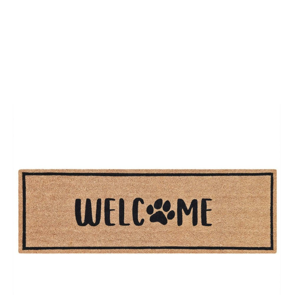 J.Elliot Home Paw Welcome 45x75cm Door Mat Floor Rug PVC Backed Coir Rectangle