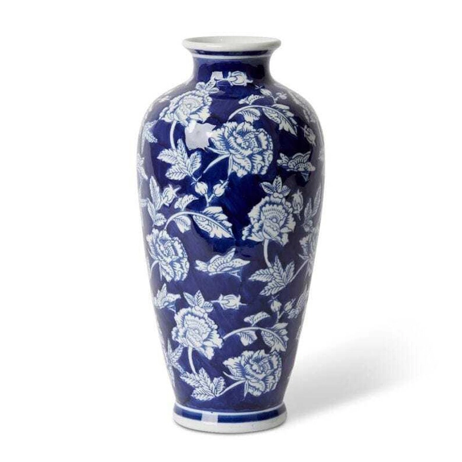 E Style Florence 33cm Porcelain Plant/Flower Vase Display Decor Blue/White