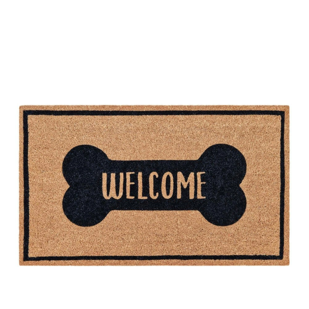 J.Elliot Home Dog Welcome 45x75cm Door Mat Floor Rug PVC Backed Coir Rectangle