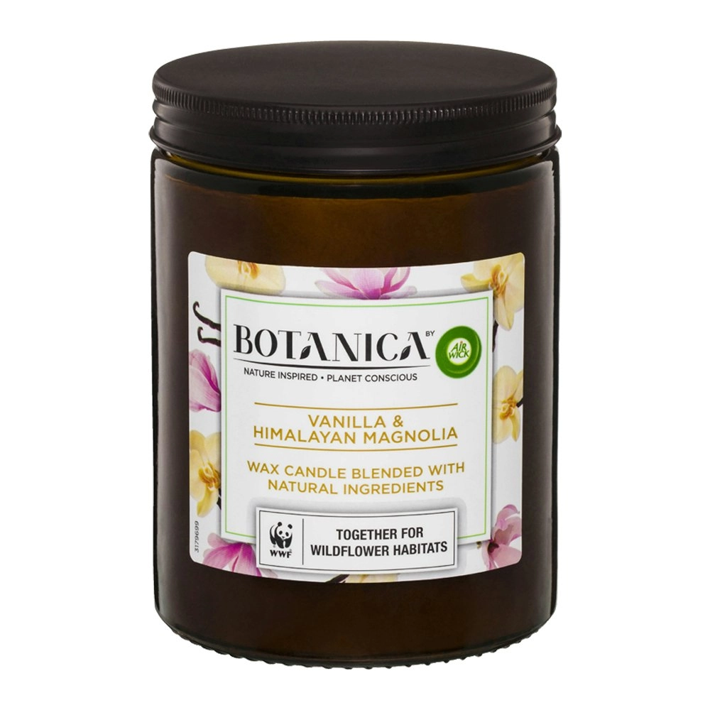 Airwick Botanica 500g Sweet Scented Wax Candle XL Vanilla & Himalayan Magnolia