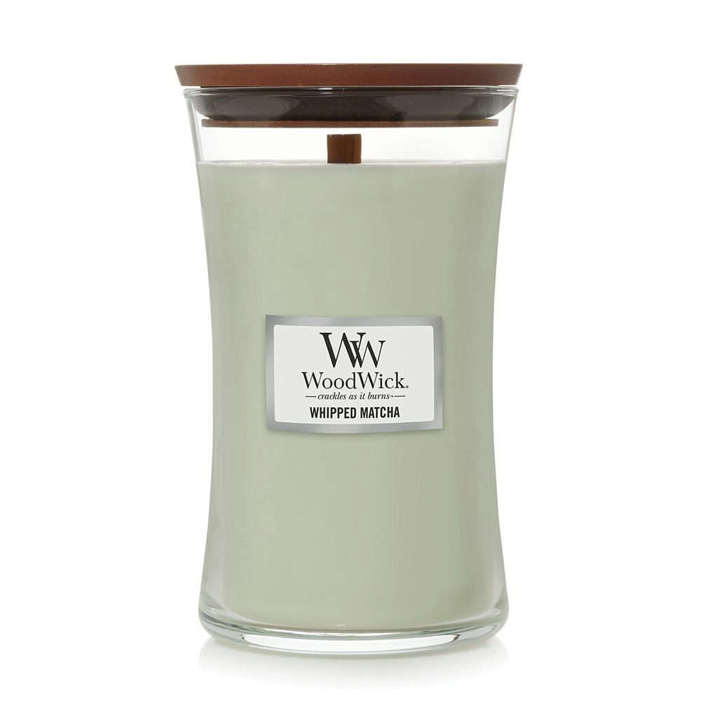 WoodWick 609g Scented Home Fragrance Soy Wax Candle Whipped Matcha Large Green