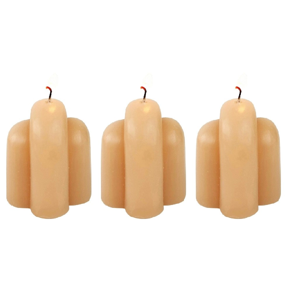 3x Urban Arch 5.5cm Vanilla Scented Candle Home Fragrance Tabletop Decor Honey