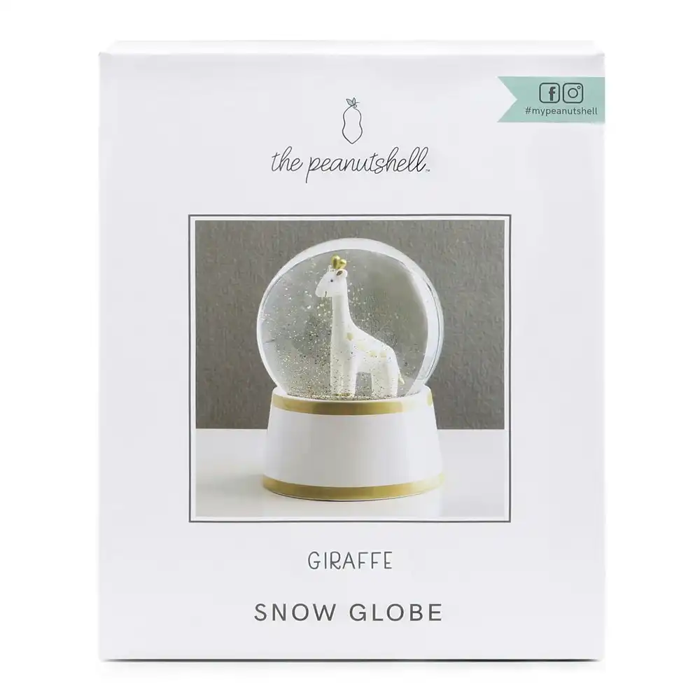 The Peanutshell 16cm Resin Snow Globe Ornament Display Home/Room Decor Giraffe