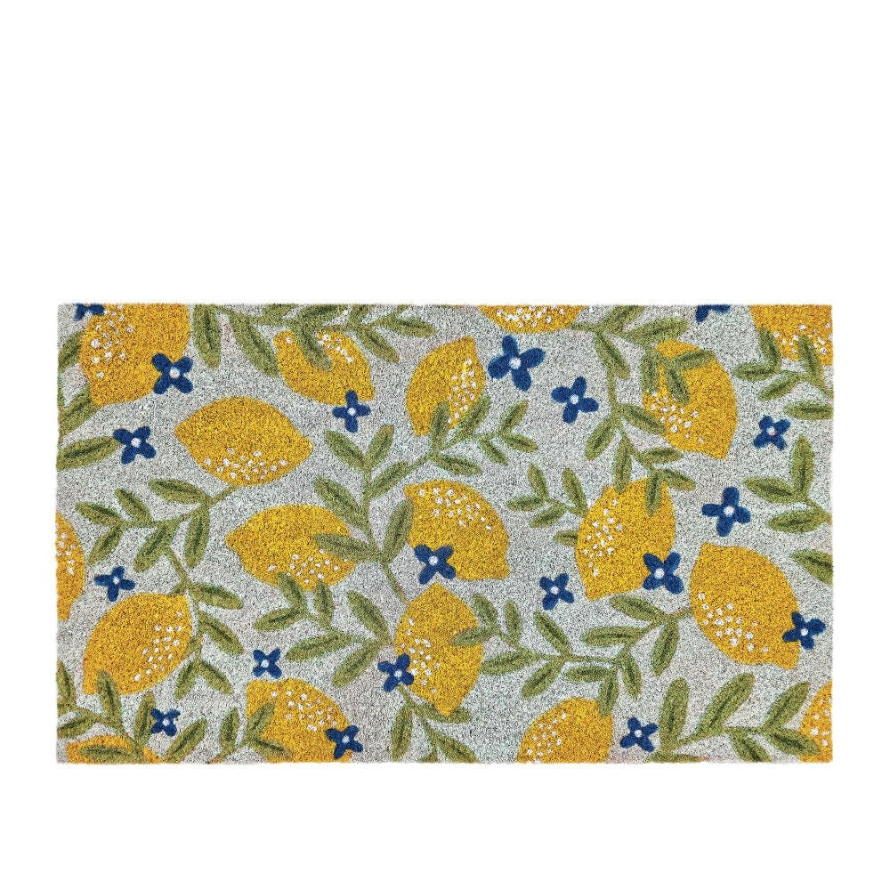 J.Elliot Home Lemons 45x75cm Door Mat Floor Area Rug PVC Backed Coir Rectangle