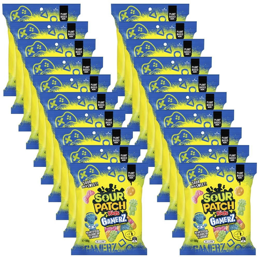 20pc Sour Patch Kids Gamerz 190g Sweets Confectionery Gummy Lollies Candy