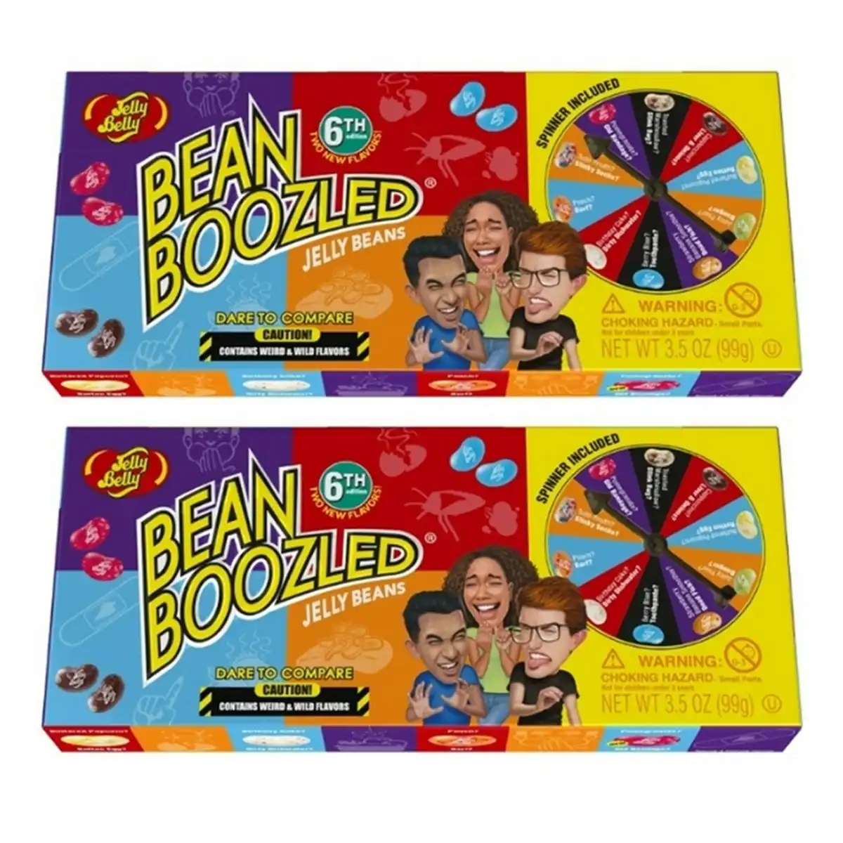 2x Jelly Belly Bean Boozled 100g Jelly Bean Spin Game Chewy Confectionery