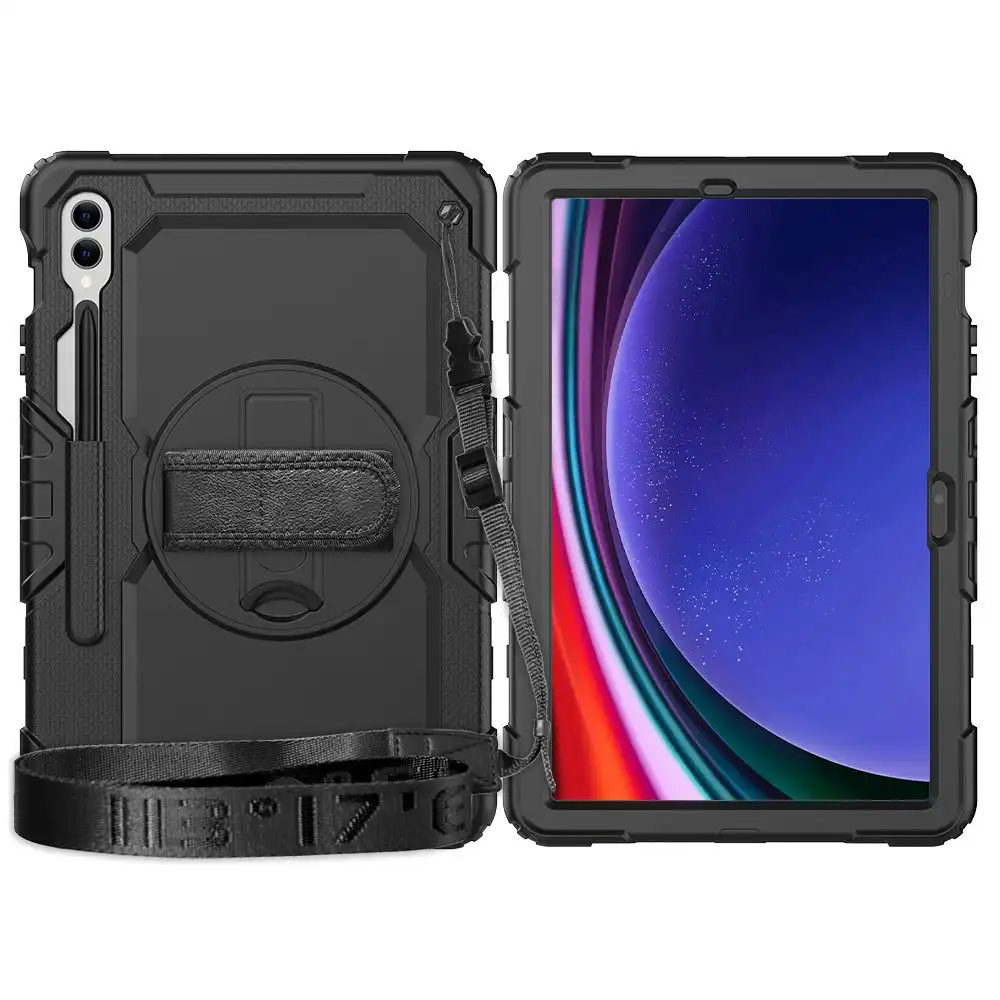 EFM Baja Rugged 3in1 Case Protection Cover For Samsung Galaxy Tab A9 Plus Black