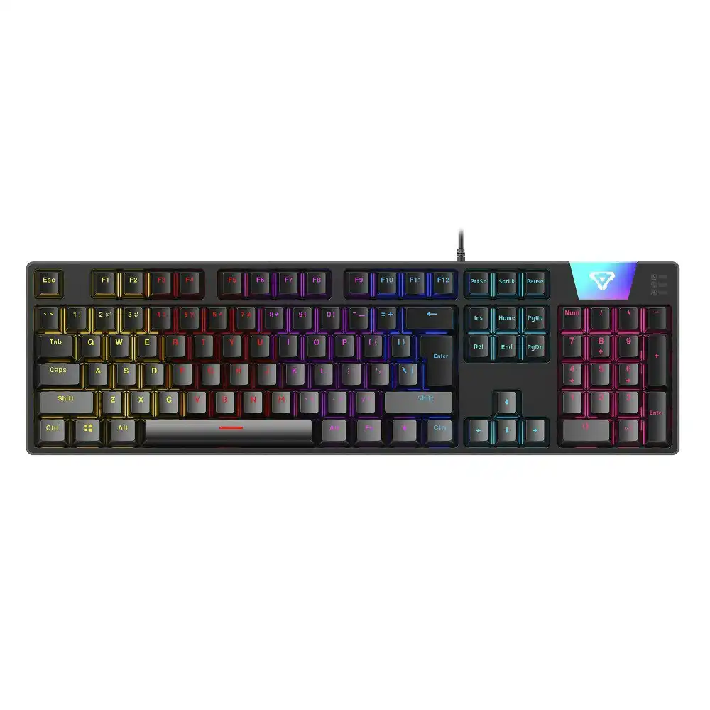 Laser Gaming LED Wired Mechanical Keyboard For PC/Computer RGB Backlit Black