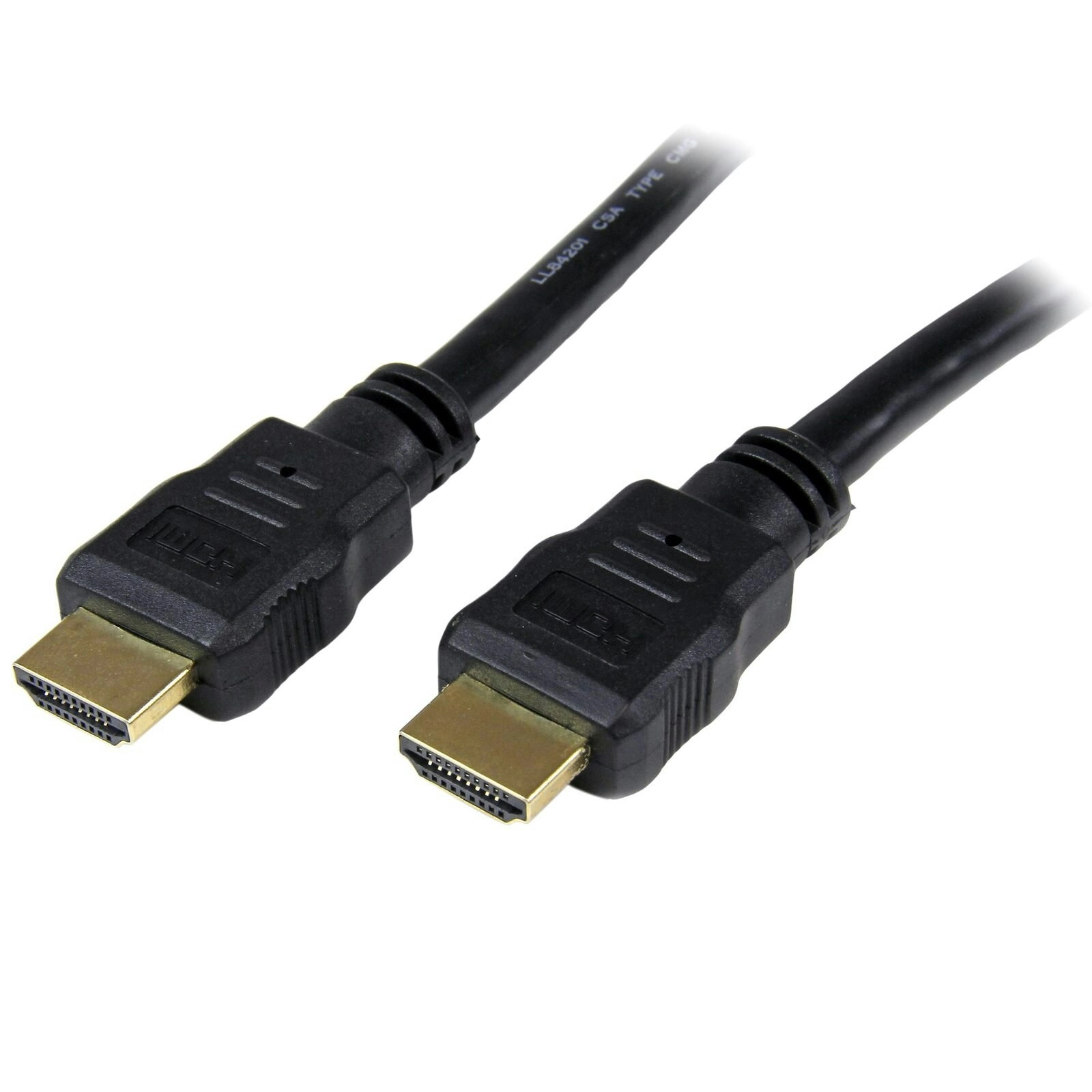 Star Tech 1.5M UHD 4K/2K Male/Male HDMI Cable High Speed for HDTV/Console Black