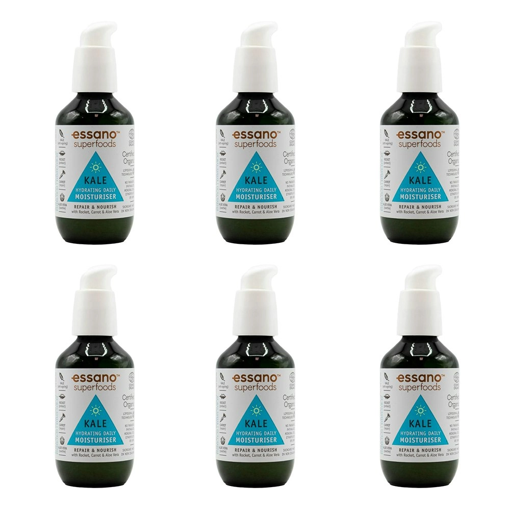 6x Essano Super Food Kale Hydrating Daily Self Moisturiser Repair & Nourish 75ml