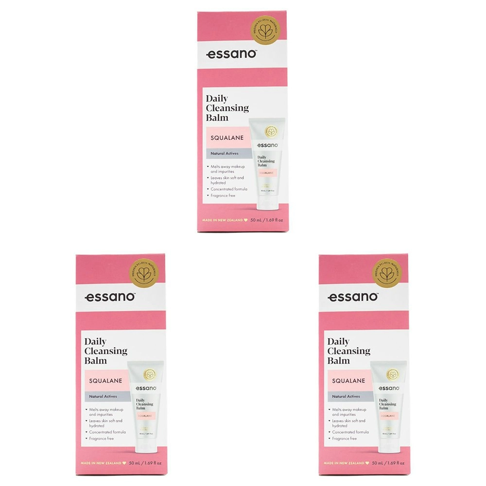 3x Essano Daily Cleansing Balm Squalane Skin Care Makeup/Impurity Remover 50ml