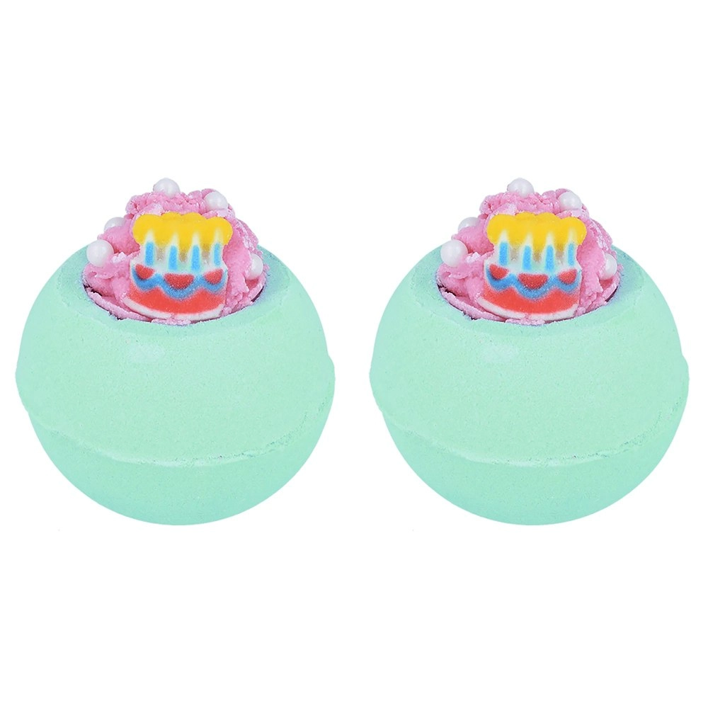 2PK Bomb Cosmetic Happy Bath-day Bomb Blaster Body Fragrance Bathing Tub Fizzy