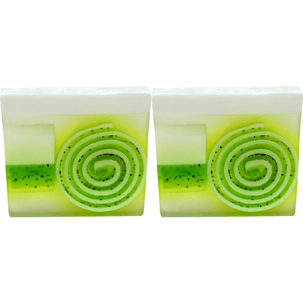 2PK Bomb Cosmetic Lime & Dandy Scented Bath Soap Slice Bar Shower Body Fragrance