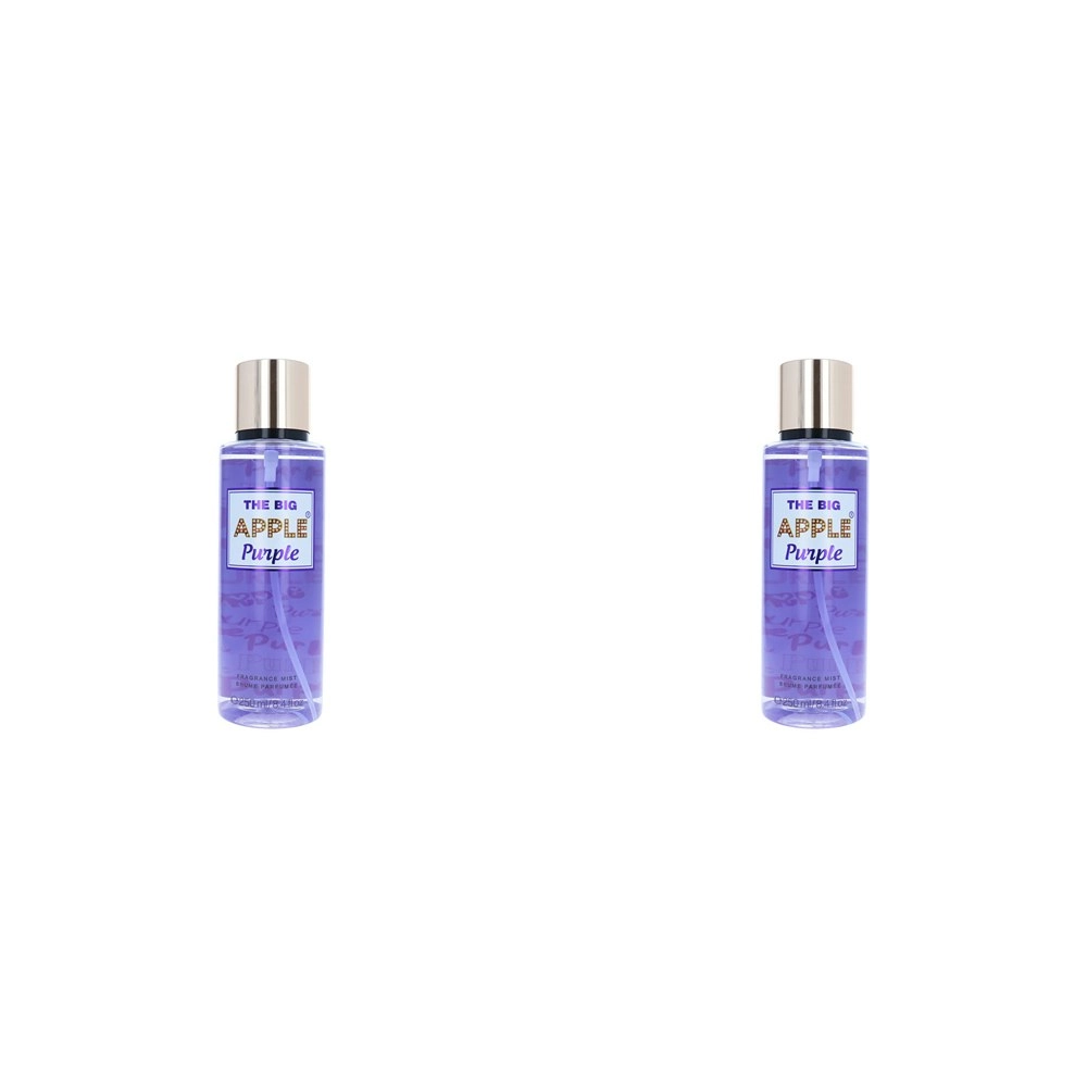 2PK The Big Apple Purple 250ml Mist Spray Women's Body Floral Scented Fragrance