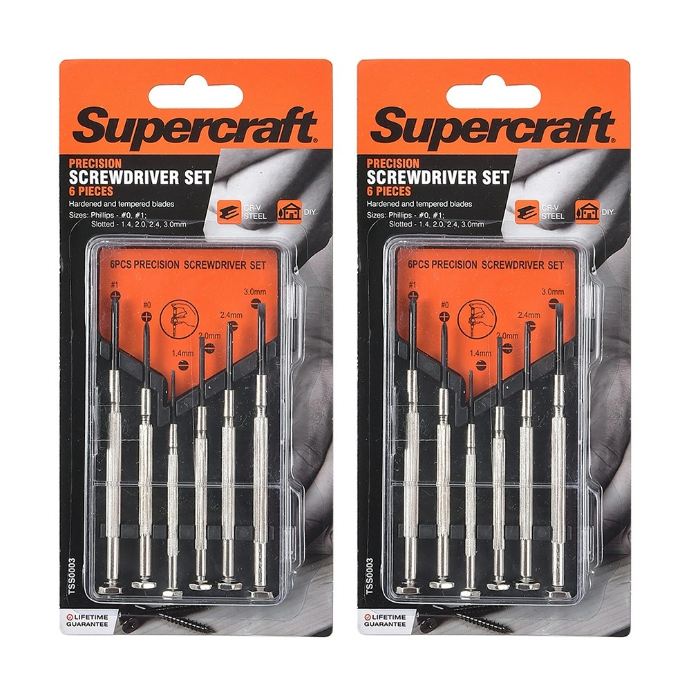 12pc Supercraft Precision Jewellers Slotted/Philips Screwdriver Tools With Case