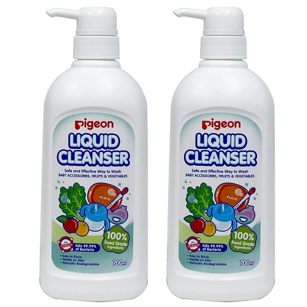 2PK PIGEON 700ml Liquid Cleanser/Soap for Baby Teat/Bottles/Toys/Fruit/Vegetable