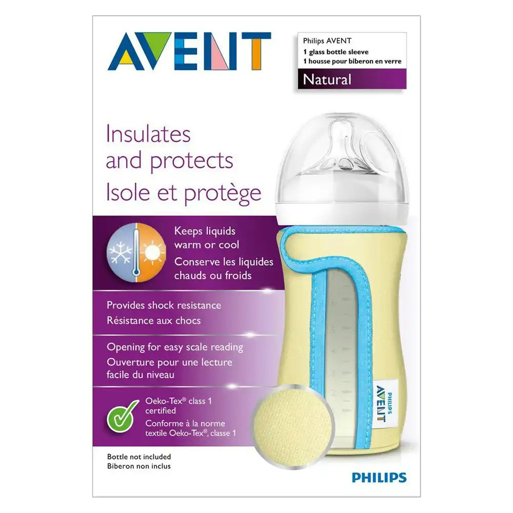 Philips Avent Natural Glass Sleeve/Baby Bottle Insulated Protective Cover 240ml