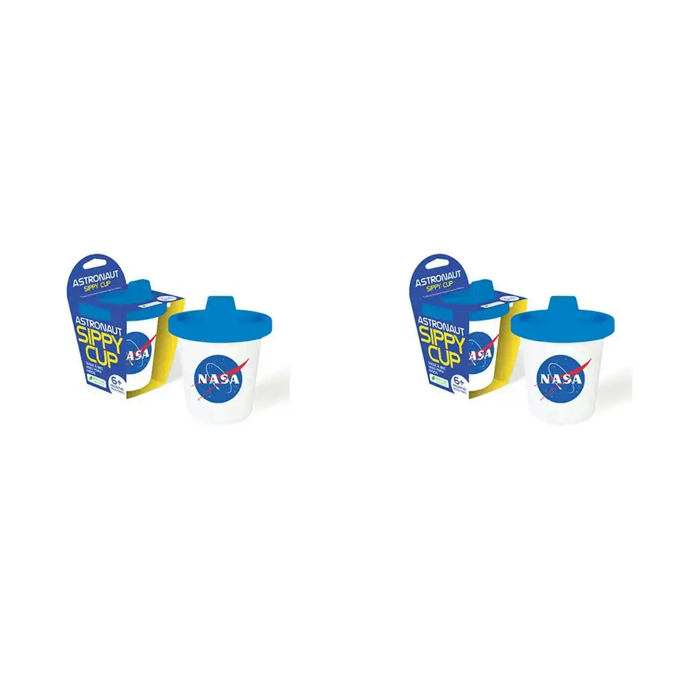 2PK Gamago NASA 207ml Sippy Cup Baby/Toddler Water/Milk Juice Drinkware Mug 6m+