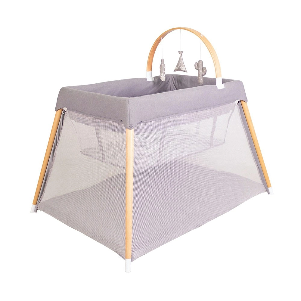 Bebe Care Zuri 116x84cm Timber Portable Crib Baby/Infant Travel Cot Natural 0m+