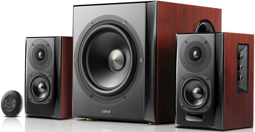 Edifier S350DB 2.1 Bluetooth Multimedia Speakers w/ 8" Booming Subwoofer Brown