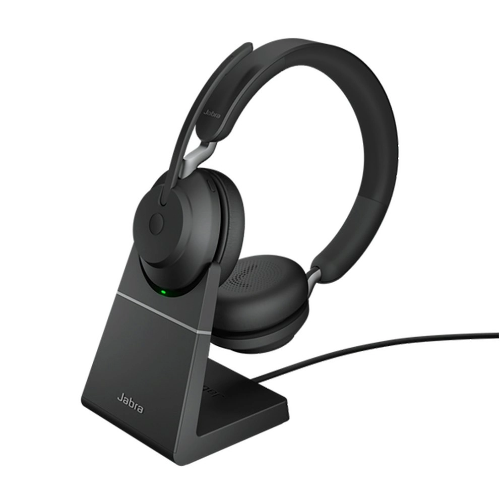 Jabra Wireless Evolve2 65 UC Stereo Bluetooth Headset Charge Stand/USB-A Dongle