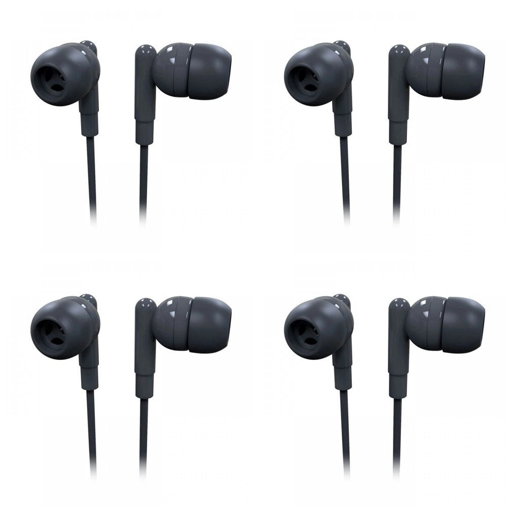 4x Laser Wired 3.5mm Silicone In-Ear Earbud Headphones 1.2m For Phones Tornado