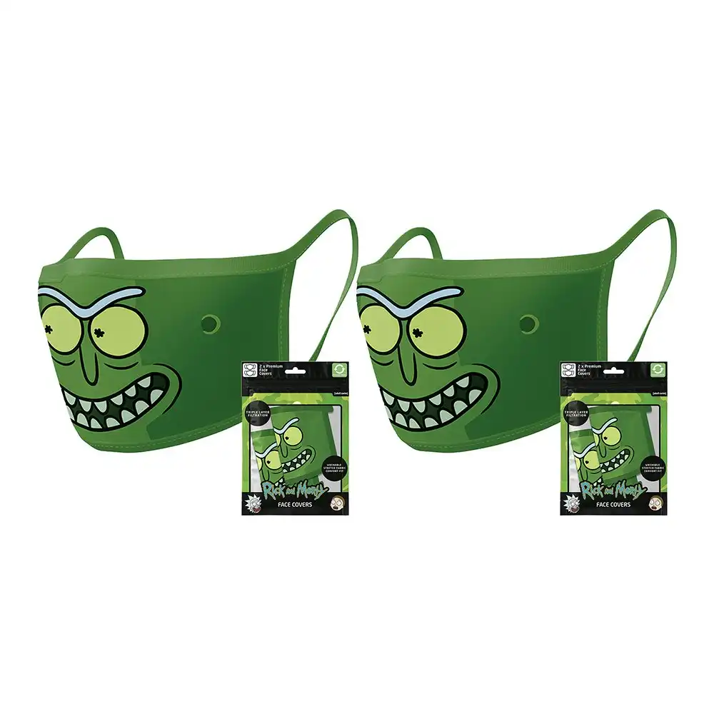 4pc Cartoon Network Rick and Morty Pickle Rick Reusable Mask/Face Covering