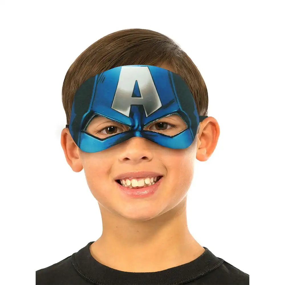 Marvel Avengers Captain America Plush Eye Mask Superhero Halloween Boys Costume