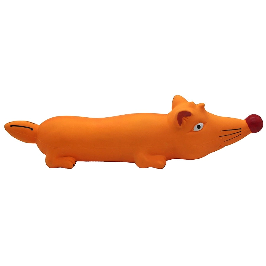 Paw Play Durable Latex Fox Funny Squeaking Interactive Dog Puppy Play Toy 25cm