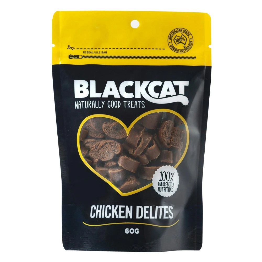 Blackcat Chicken Delites 60g Cat/Pet Healthy Treats/Food/Meal/Snack Reward Bag