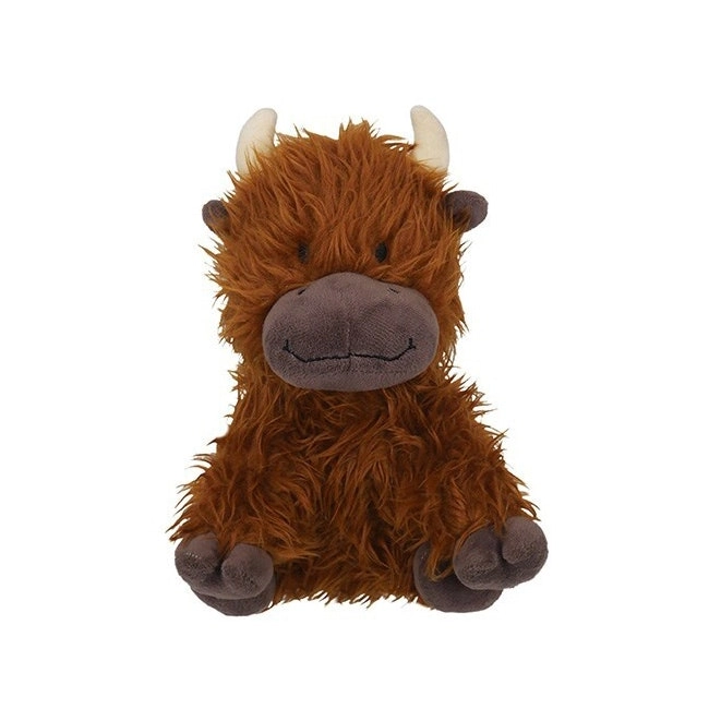 Rosewood Tough Rope Core Cow Plush Pet Dog Outdoor Chew Bite Fetch Toy Brown