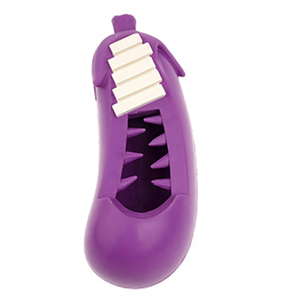 Petopia Ultra Tough 14cm Rubber Stuffed Eggplant Dog Toy Chew Treat Large Violet