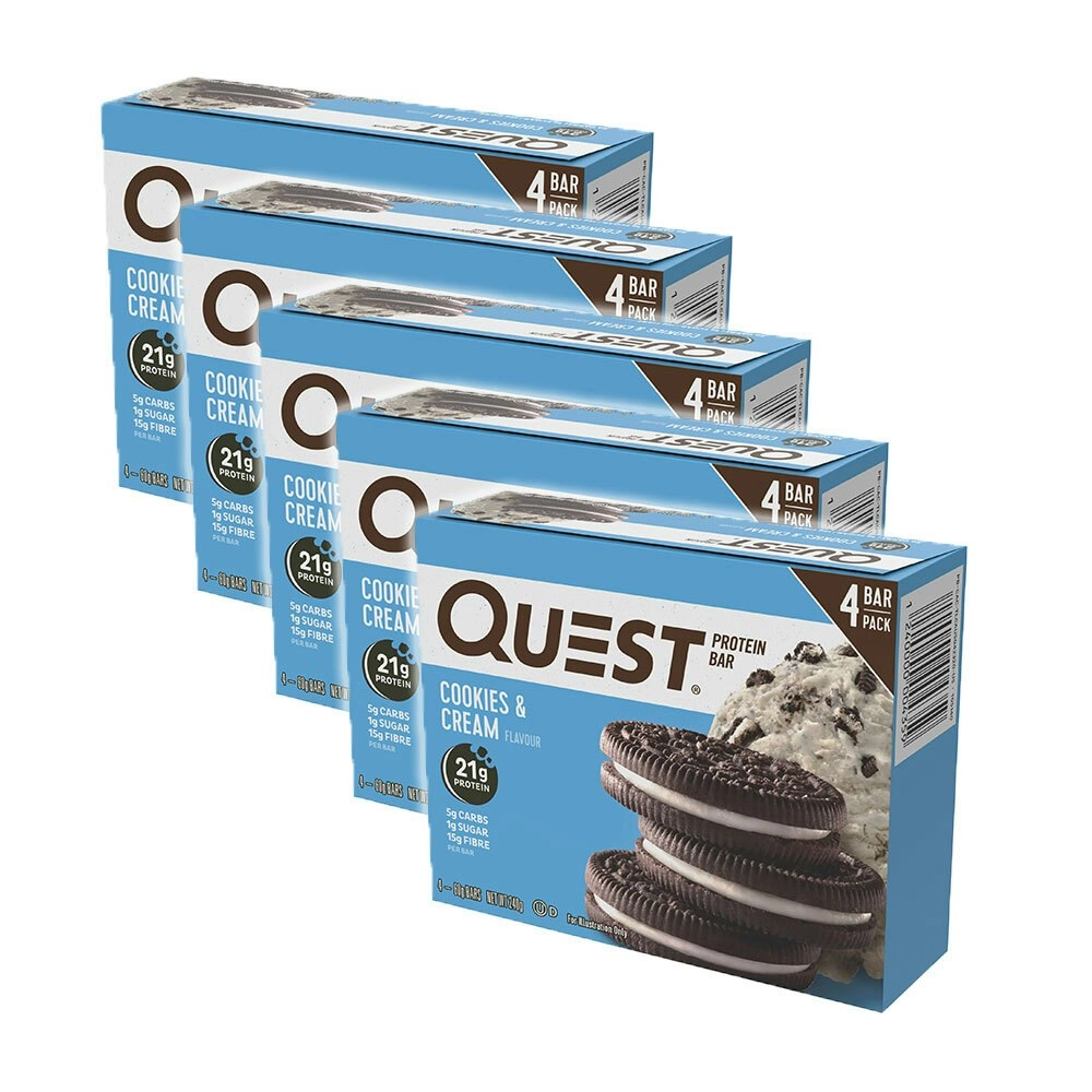 20x Quest Cookies And Cream 60g Protein Bars Gym/Training Health/Fitness Food