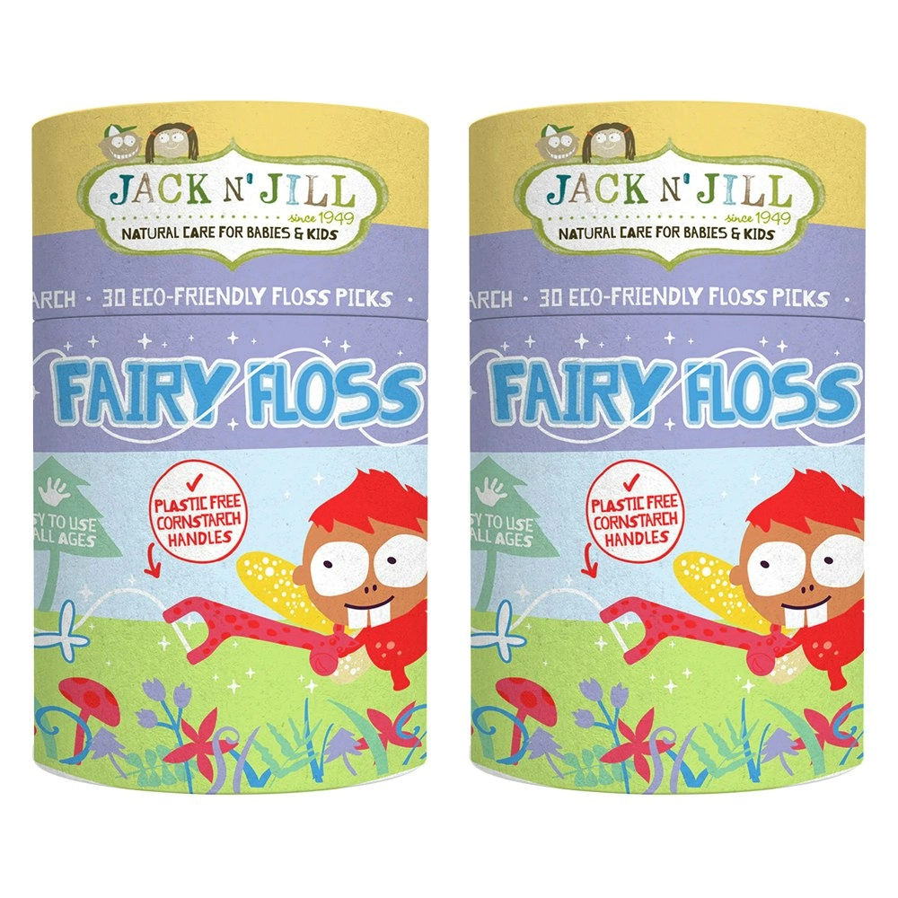 60x Jack N' Jill Fairy Floss Picks/Sticks Baby/Kids Oral Care Teeth Cleaner