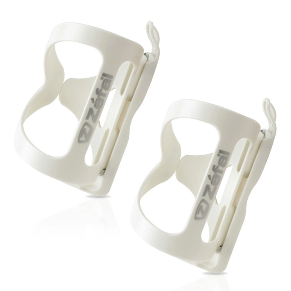 2x Zefal Wiiz Thermoplastic Resin Bicycle Drink Bottle Cage/Holder White 20cm