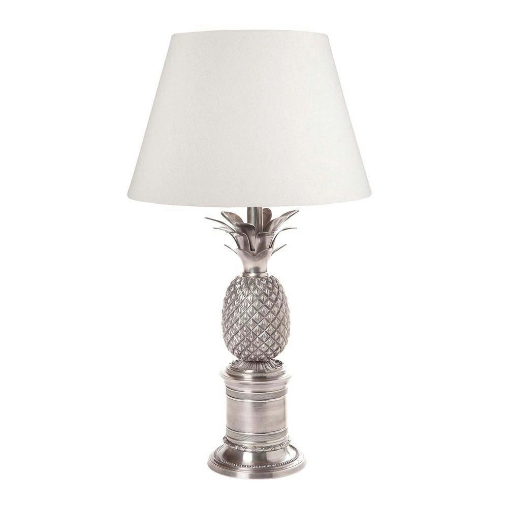 Belle Bermuda Pineapple Table Lamp w/Brass Base 46cm Bedside Light Antique SLV