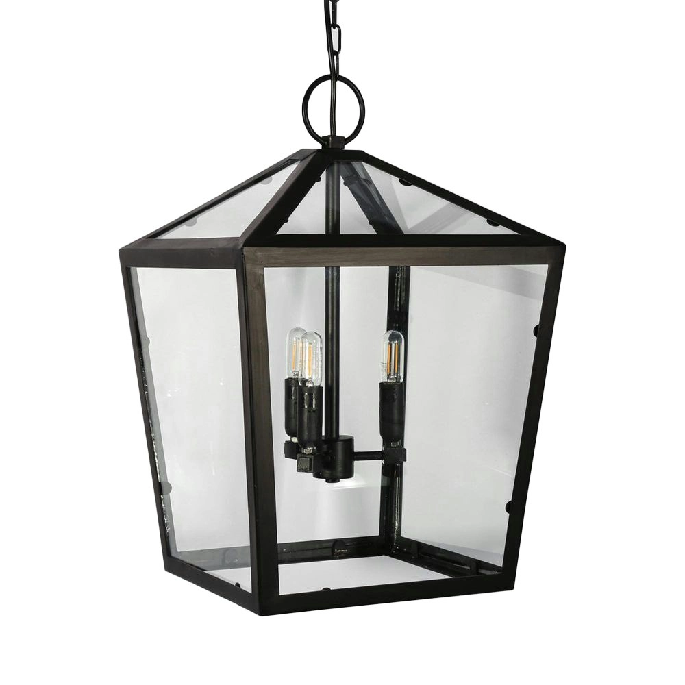 Belle Banson Iron Ceiling Pendant Light 54cm Hanging Lamp Home Room Decor Black