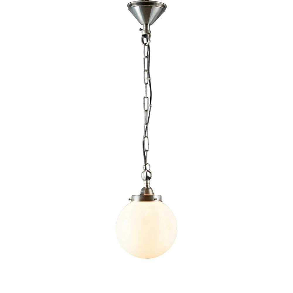 Belle Celeste Brass/Glass Ceiling Pendant Light Hanging Decor Small 25cm White