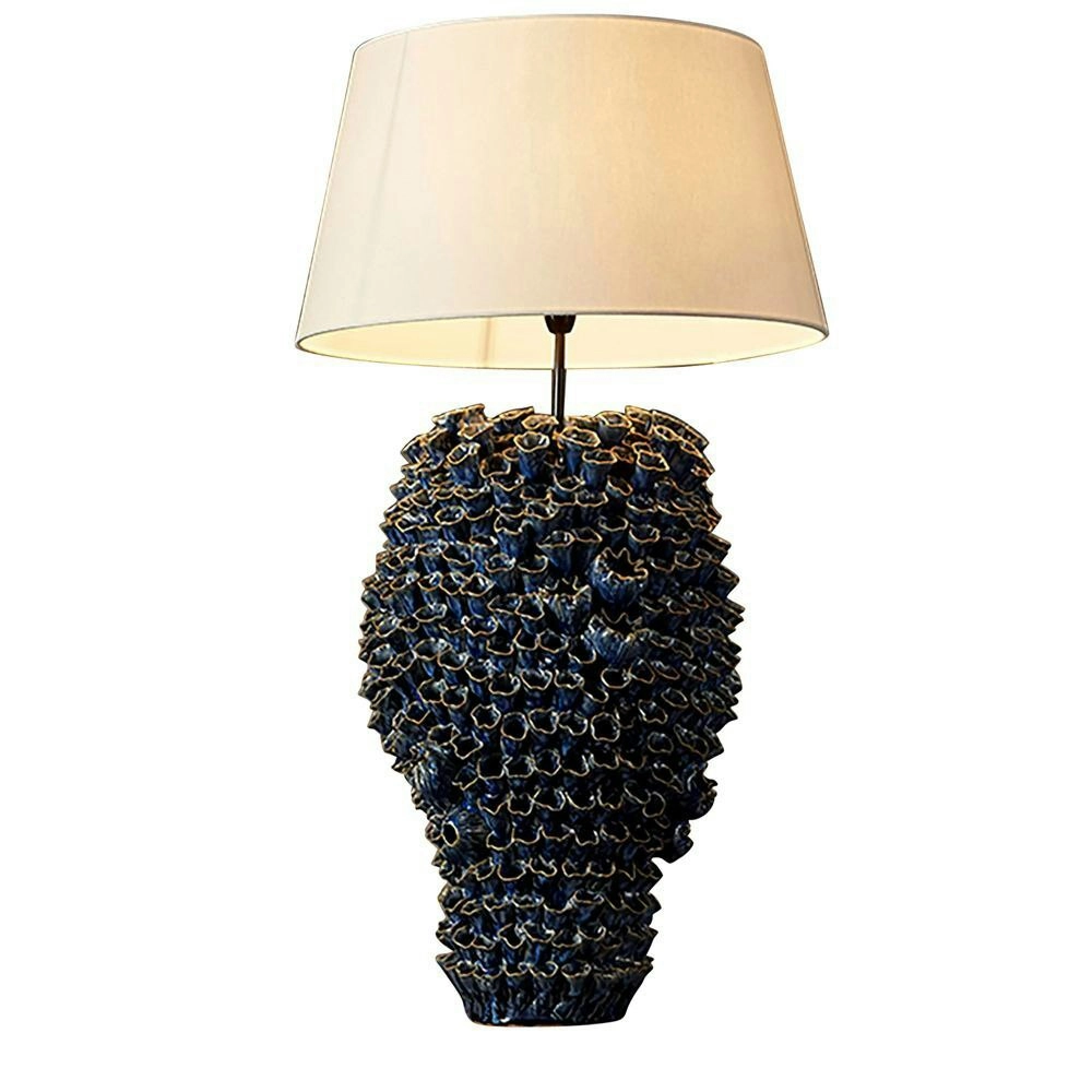 Belle Singita Table Lamp w/ Ceramic Base 62cm Bedside Night Light Decor Blue