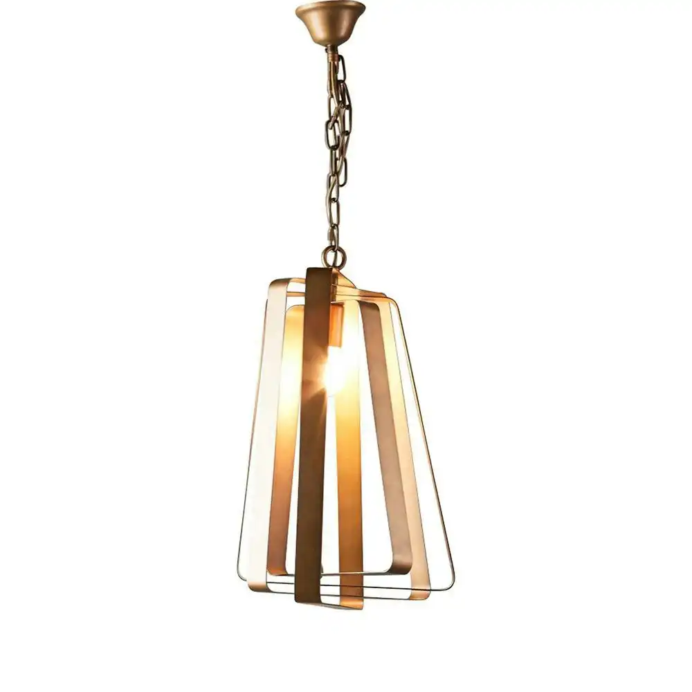 Belle Mona Iron/Metal Vale Ceiling Pendant Light Lamp Hanging Decor 50cm Brass