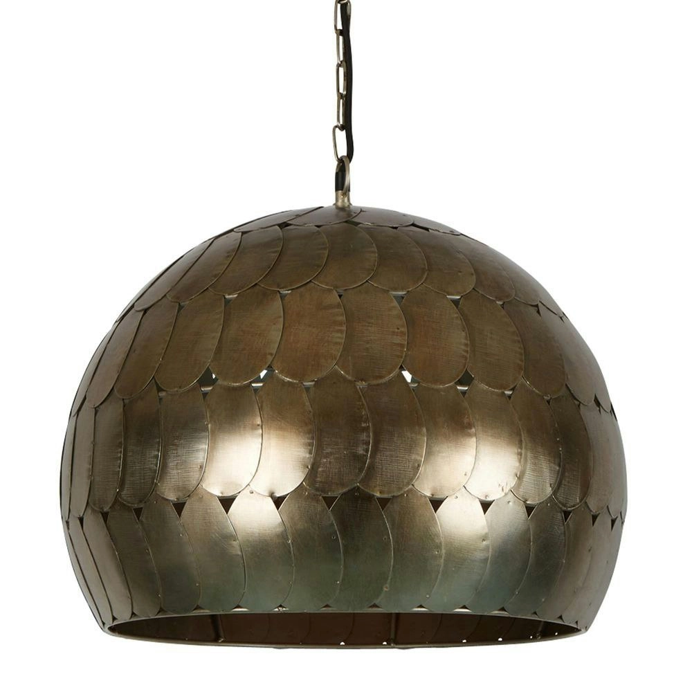 Belle Pangolin Ceiling Pendant Light 40cm Hanging Lamp Home Decor Small Pewter